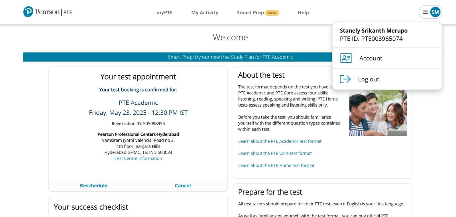 PTE Booking Confirmation 2